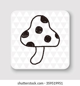 mushroom doodle drawing