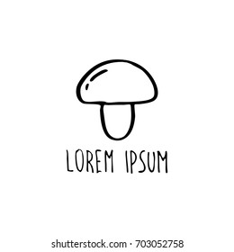 mushroom doodle icon