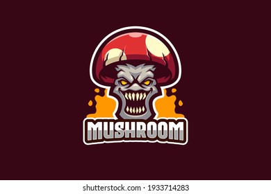 Mushroom E-sport Mascot Logo Template