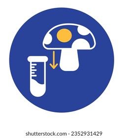 Mushroom experiment vector icon which can easily modify or edit

