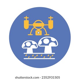 Mushroom experiment vector icon which can easily modify or edit

