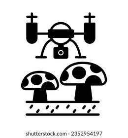 Mushroom experiment vector icon which can easily modify or edit

