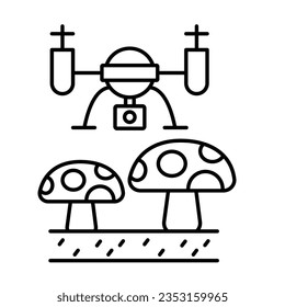 Mushroom experiment vector icon which can easily modify or edit

