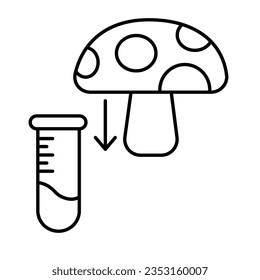 Mushroom experiment vector icon which can easily modify or edit

