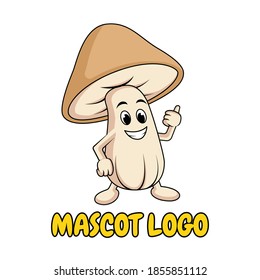 prima del vector del logotipo de mascota de la expresión de hongos
