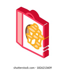 mushroom farm home growing kit icon vector. isometric mushroom farm home growing kit sign. color isolated symbol illustration