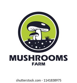 mushroom farm logo design
