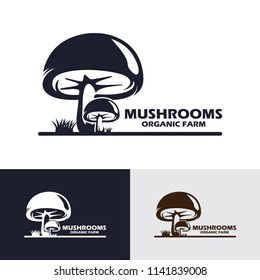 mushroom farm logo design