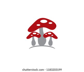 Mushroom Farm Logo Template Design Vector