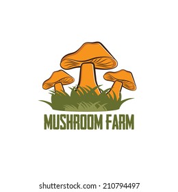 mushroom farm vector design template