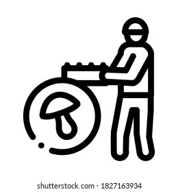 mushroom farmer icon vector. mushroom farmer sign. isolated contour symbol illustration