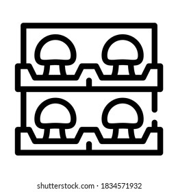mushroom farming line icon vector. mushroom farming sign. isolated contour symbol black illustration