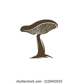 Mushroom Farming Logo vector simple modern agriculture organic food design template
