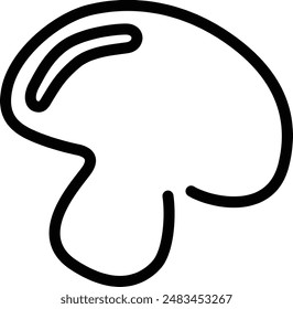 Mushroom flat black vector icon.