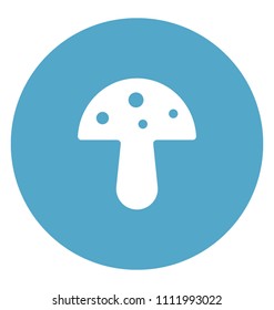 Mushroom Flat Colored Icon