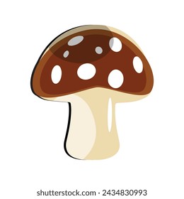 Mushroom flat design cartoon different mushrooms vector illustration, wild mushroom symbol signs, Amanita poisonous. Eps 10