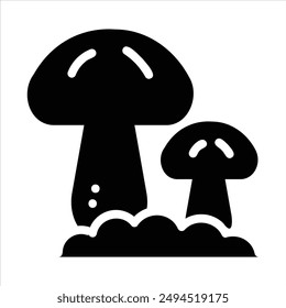 mushroom in flat design style