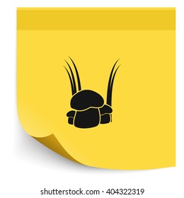 Mushroom flat icon.