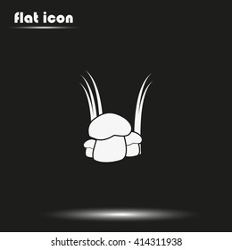 Mushroom flat icon.