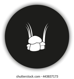 Mushroom flat icon.