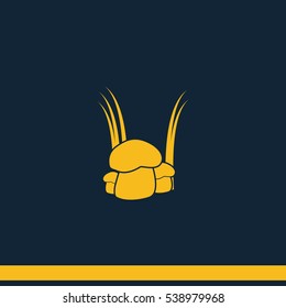 Mushroom flat icon.