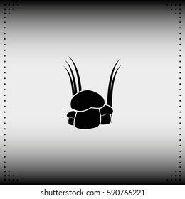 Mushroom flat icon.