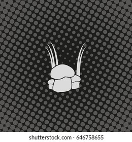 Mushroom flat icon.