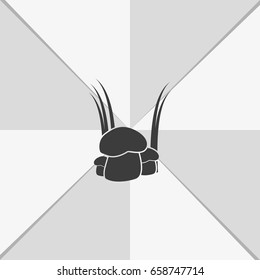 Mushroom flat icon.