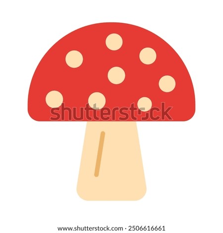 Mushroom Flat Icon Design For Personal nad Commercial Use