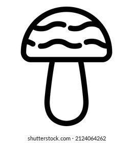 Icono plano de hongos aislado en fondo blanco