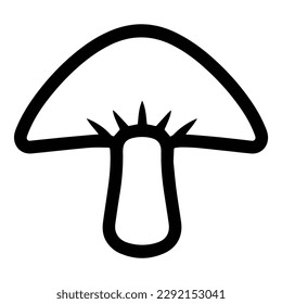 Mushroom Flat Icon Isolated On White Background