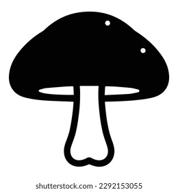 Mushroom Flat Icon Isolated On White Background