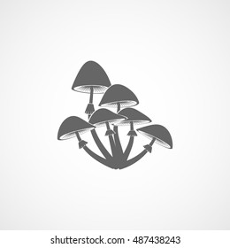Mushroom Flat Icon On White Background