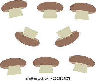 mushroom flat illustration design for decoration