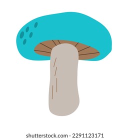Mushroom in flat style, edible mushroom vector illustration isolated on white background. EPS