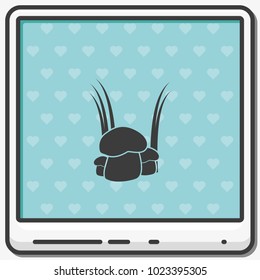 Mushroom flat vector icon.