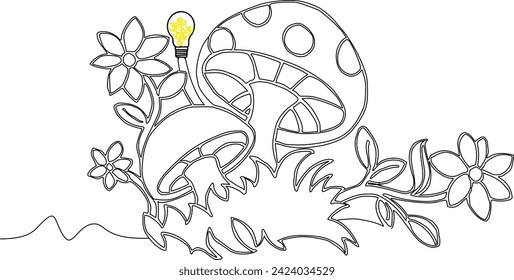 MUSHROOM AND FLOWERS ARE VERY BEAUTIFUL