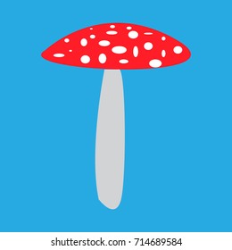 mushroom fly agaric vector illustration
