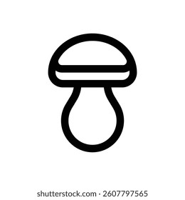 Mushroom foraging. Editable stroke vector icon.