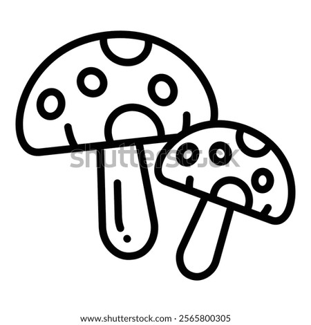 Mushroom Foray Icon Element For Design