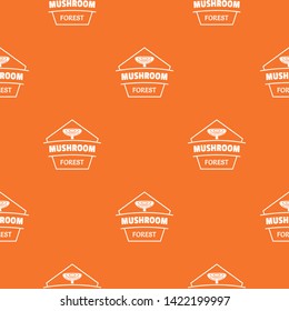 Mushroom forest pattern vector orange for any web design best