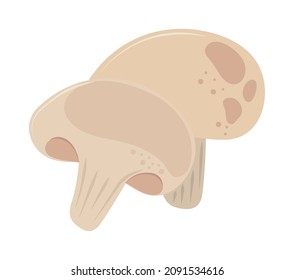 mushroom fresh icon flat vector
