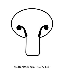 mushroom fresh isolated icon vector illustration design