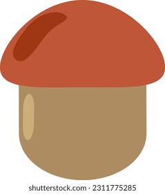 Diseño de vectores Emoji de fruta de champiñón. Bosque de Ilustración de Arte Fungus. Producto Fresco Otoño.