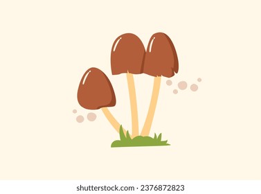 Mushroom Fungi Flat design illustration 