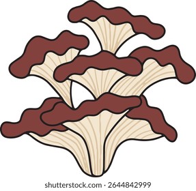cogumelos alimento ilusation vetor isolado
