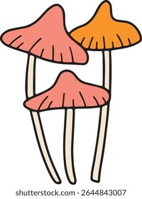 mushroom fungi  food isolated vector illusration
