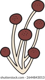 cogumelos alimento ilusation vetor isolado

