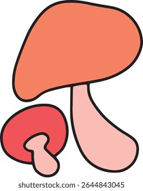 cogumelos alimento ilusation vetor isolado
