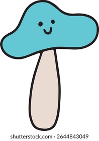 mushroom fungi  food isolated vector illusration
